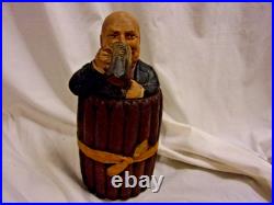 Antique Johann Maresch Tobacco Jar Cigar Humidor Man Drinking Beer Bohemia 9