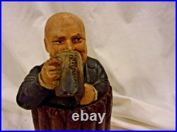 Antique Johann Maresch Tobacco Jar Cigar Humidor Man Drinking Beer Bohemia 9