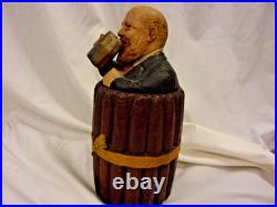 Antique Johann Maresch Tobacco Jar Cigar Humidor Man Drinking Beer Bohemia 9