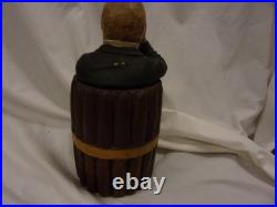 Antique Johann Maresch Tobacco Jar Cigar Humidor Man Drinking Beer Bohemia 9