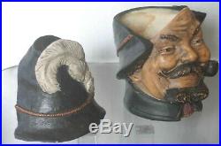 Antique Johann Maresch tobacco jar shaped like a gentleman's head and face