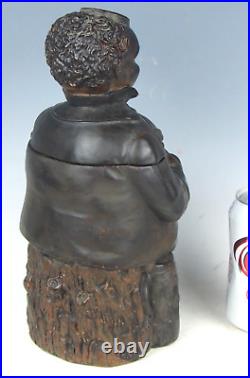 Antique L&c Austrian Seated Germanic Man Figural Tobacco Jar Humidor