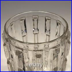 Antique Large Glass Humidor Jar With Quadruple Silver Plate Lid Estate Find