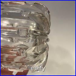 Antique Large Glass Humidor Jar With Quadruple Silver Plate Lid Estate Find