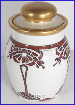 Antique Limoges Tobacco Jar, Ashtray, Tray Signed Complete Set
