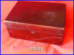 Antique Lockable Zinc Lined CIGAR HUMIDOR By Trademark C. N. Swift New York