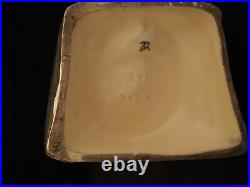 Antique Majolica Ceramic Tobacco Jar Humidor Arab Blackamoor Figural 8.5
