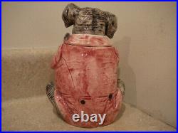 Antique Majolica Faience Figural Elephant Pipe Tusks Tobacco Jar Humidor Rare