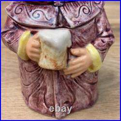 Antique Majolica Monk Tabacco Jar Humidor Ceramic Fat Friar Boho Decor Read Antique Majolica Monk Tabacco Jar Humidor Ceramic Fat Friar Boho Decor Read