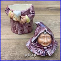 Antique Majolica Monk Tabacco Jar Humidor Ceramic Fat Friar Boho Decor Read Antique Majolica Monk Tabacco Jar Humidor Ceramic Fat Friar Boho Decor Read