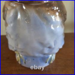 Antique Majolica Owl Figural Tobacco Jar Humidor Germany 7 Art Nouveau