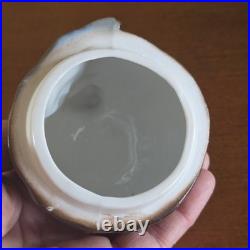 Antique Majolica Owl Figural Tobacco Jar Humidor Germany 7 Art Nouveau