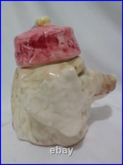 Antique Majolica Pig with Pipe Figural Tobacco Jar Humidor Antique Majolica Pig with Pipe Figural Tobacco Jar Humidor