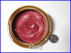 Antique Majolica Smoking Set with Tobacco Jar/Humidor 4 Pieces