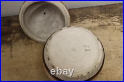 Antique Man drinks in beer barrel Tobacco Humidor Jar Antique Johann Maresch