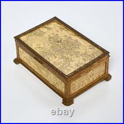 Antique Nicholas Haydon Carved Cigarette Humidor Box