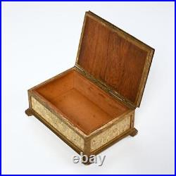 Antique Nicholas Haydon Carved Cigarette Humidor Box