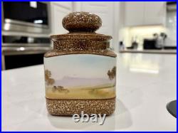 Antique Nippon Horse Humidor Jar Morimura Old Noritake
