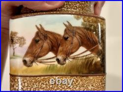 Antique Nippon Horse Humidor Jar Morimura Old Noritake