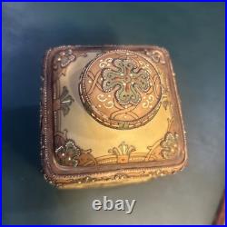 Antique Nippon Horse Portrait Humidor Jar Hand Painted Moriage Beaded Lid Read