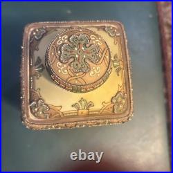 Antique Nippon Horse Portrait Humidor Jar Hand Painted Moriage Beaded Lid Read