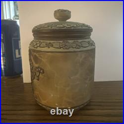 Antique Nippon Horse Portrait Humidor Jar Hand Painted With Ashtray