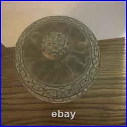 Antique Nippon Horse Portrait Humidor Jar Hand Painted With Ashtray