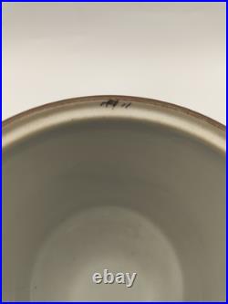 Antique Nippon Tobacco Humidor Jar Raised Relief Pipe Moriage Lid Morimura