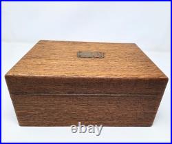 Antique Oak Tin Lined Cigar Tobacco Humidor Stamped AL On Hardware 11
