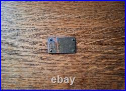 Antique Oak Tin Lined Cigar Tobacco Humidor Stamped AL On Hardware 11