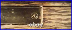 Antique Oak Tin Lined Cigar Tobacco Humidor Stamped AL On Hardware 11
