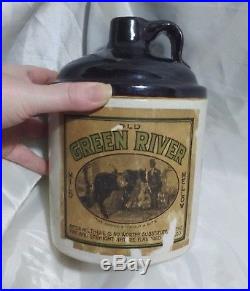 Antique Old Green River Tobacco Co. Jar Kentucky Tobacco Advertisement Jug