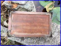 Antique Oriental Copper/Brass Humidor Table Cigarette Box Large Cedar Lined