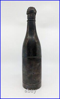 Antique Pairpoint Manufacturing Co. Silver Plated Champagne Bottle Shape Humidor
