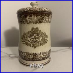 Antique Partagas Havana Cigar Tobacco Jar Humidor Extremely Rare