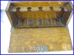 Antique Pipe / Humidor Cabinet Tobacciana Vintage Beautiful Oak Antique