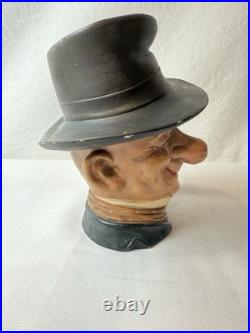 Antique Pipe Tobacco Jar, Terra-Cotta Figural Head Antique Pipe Tobacco Jar, Terra-Cotta Figural Head