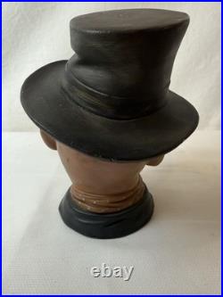 Antique Pipe Tobacco Jar, Terra-Cotta Figural Head