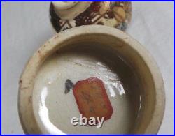 Antique Porcelain Kutani Satsuma Humidor Tobacco Jar