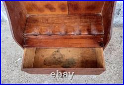 Antique Primitive Carved Walnut 5 Pipe Holder Stand Tobacco Cabinet Humidor Antique Primitive Carved Walnut 5 Pipe Holder Stand Tobacco Cabinet Humidor