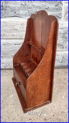 Antique Primitive Carved Walnut 5 Pipe Holder Stand Tobacco Cabinet Humidor Antique Primitive Carved Walnut 5 Pipe Holder Stand Tobacco Cabinet Humidor