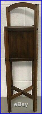 Antique Primitive Cigar Tobacco Humidor Smoking Stand Table with Handle