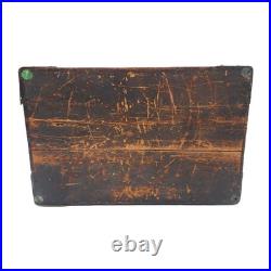 Antique Quarter Sawn Solid Tiger Oak Wood Chest Box with Brass Hardware
