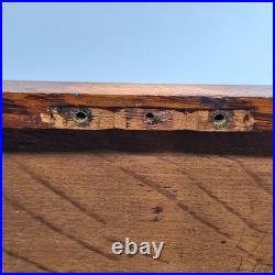 Antique Quarter Sawn Solid Tiger Oak Wood Chest Box with Brass Hardware