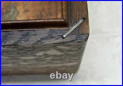 Antique Quarter Sawn Tiger Oak Copper Lined Rabbet Joints Cigar Box Humidor