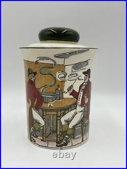 Antique Royal Doulton Pottery Tobacco Humidor, Circa 1900