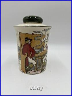 Antique Royal Doulton Pottery Tobacco Humidor, Circa 1900