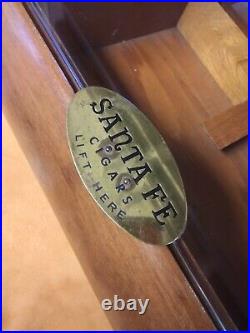 Antique Santa Fe Cigars Lift-Top General Store Display Humidor
