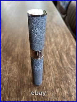 Antique Silver Cigar Tube With Unusual Finish