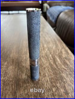 Antique Silver Cigar Tube With Unusual Finish